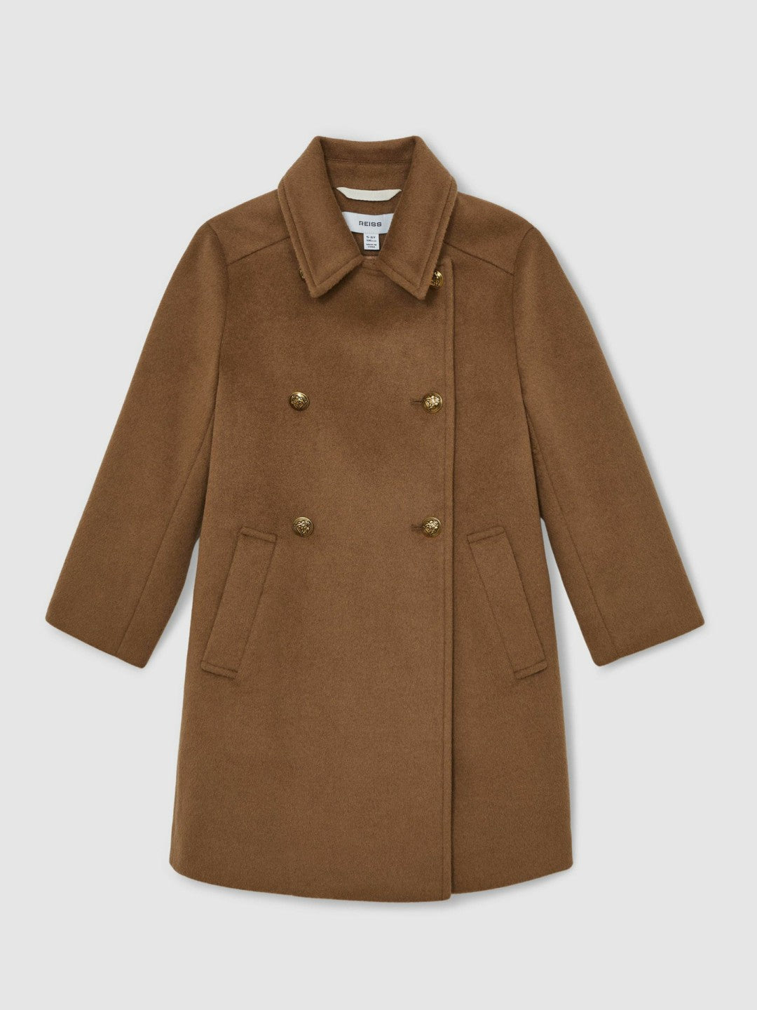 Children & Baby 9-13 yrs Wool-Blend Double-Breasted Coat in Camel