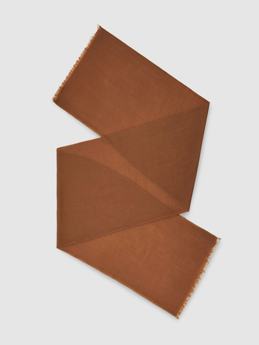 Women Wool-Cashmere Lightweight Scarf in Camel