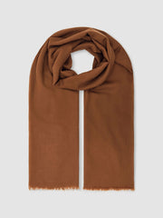 Women Wool-Cashmere Lightweight Scarf in Camel