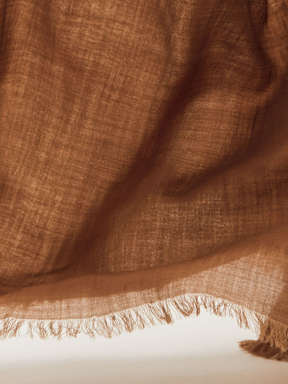 Women Wool-Cashmere Lightweight Scarf in Camel