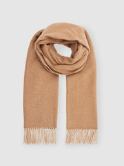 Women Wool-Cashmere Scarf in Taupe