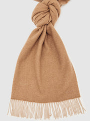 Women Wool-Cashmere Scarf in Taupe