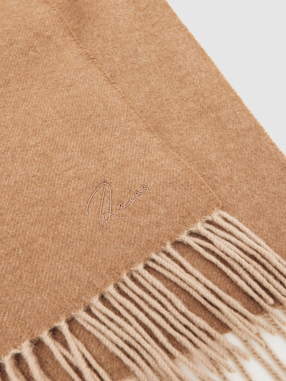 Women Wool-Cashmere Scarf in Taupe