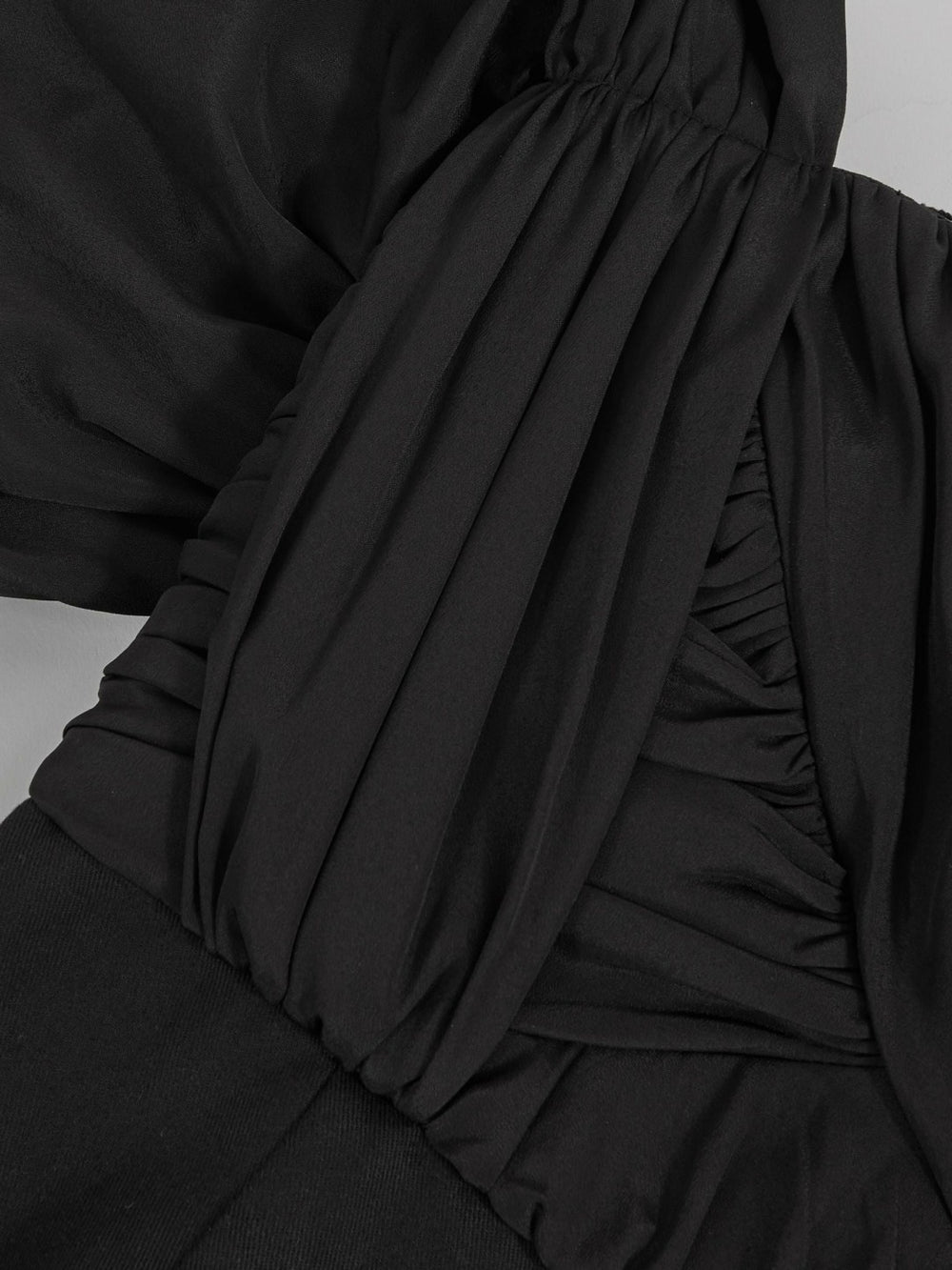 Women Bardot Sculpted Bodice Midi Dress With Linen in Black