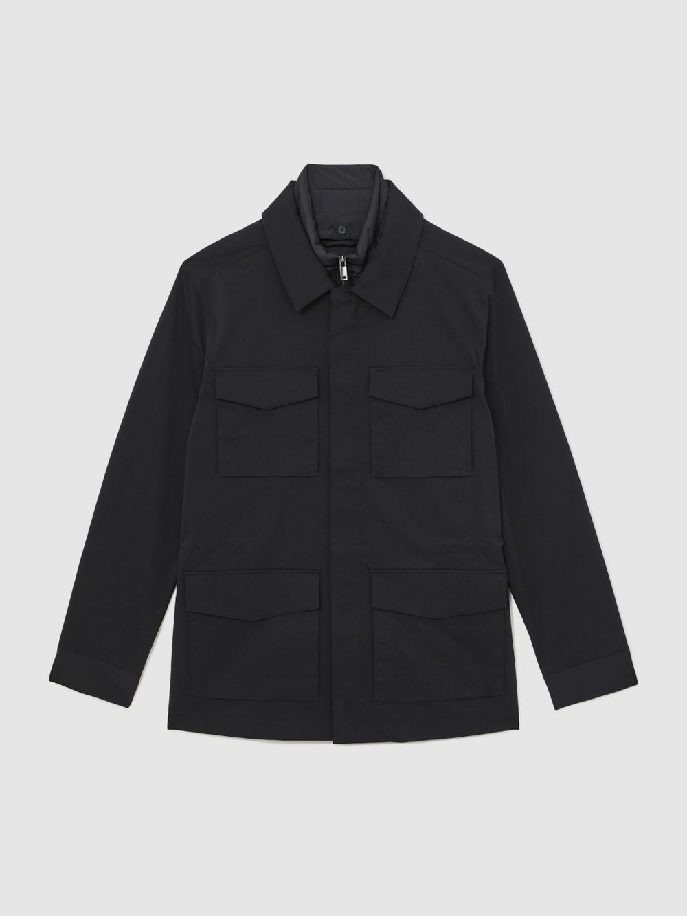 Men Removable-Gilet Safari Jacket in Navy