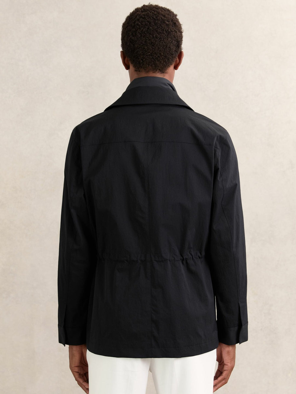 Men Removable-Gilet Safari Jacket in Navy
