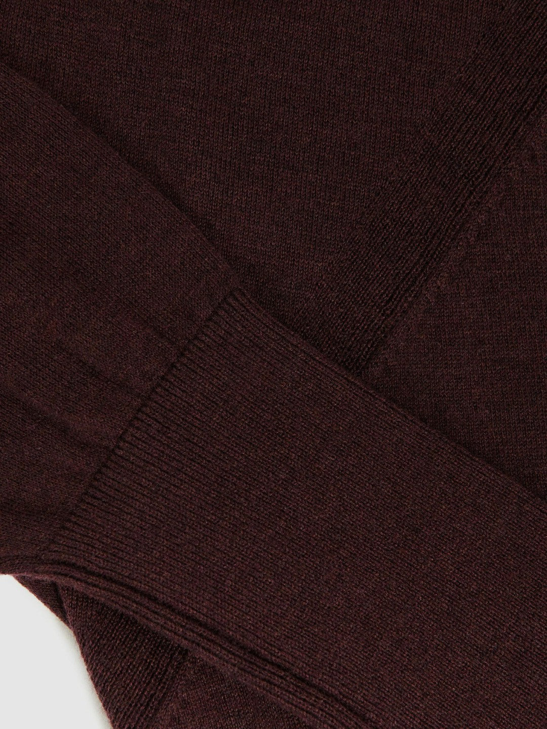 Women Wool Scarf-Tie Draped Jumper in Burgundy