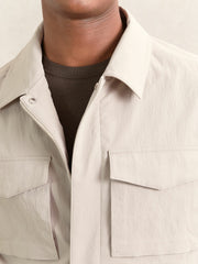 Men Removable-Gilet Safari Jacket in Stone