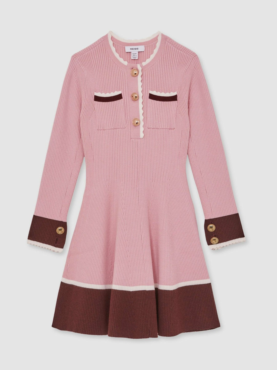 Children & Baby 3-9 yrs Scallop-Trim Rib-Knit Dress in Pink