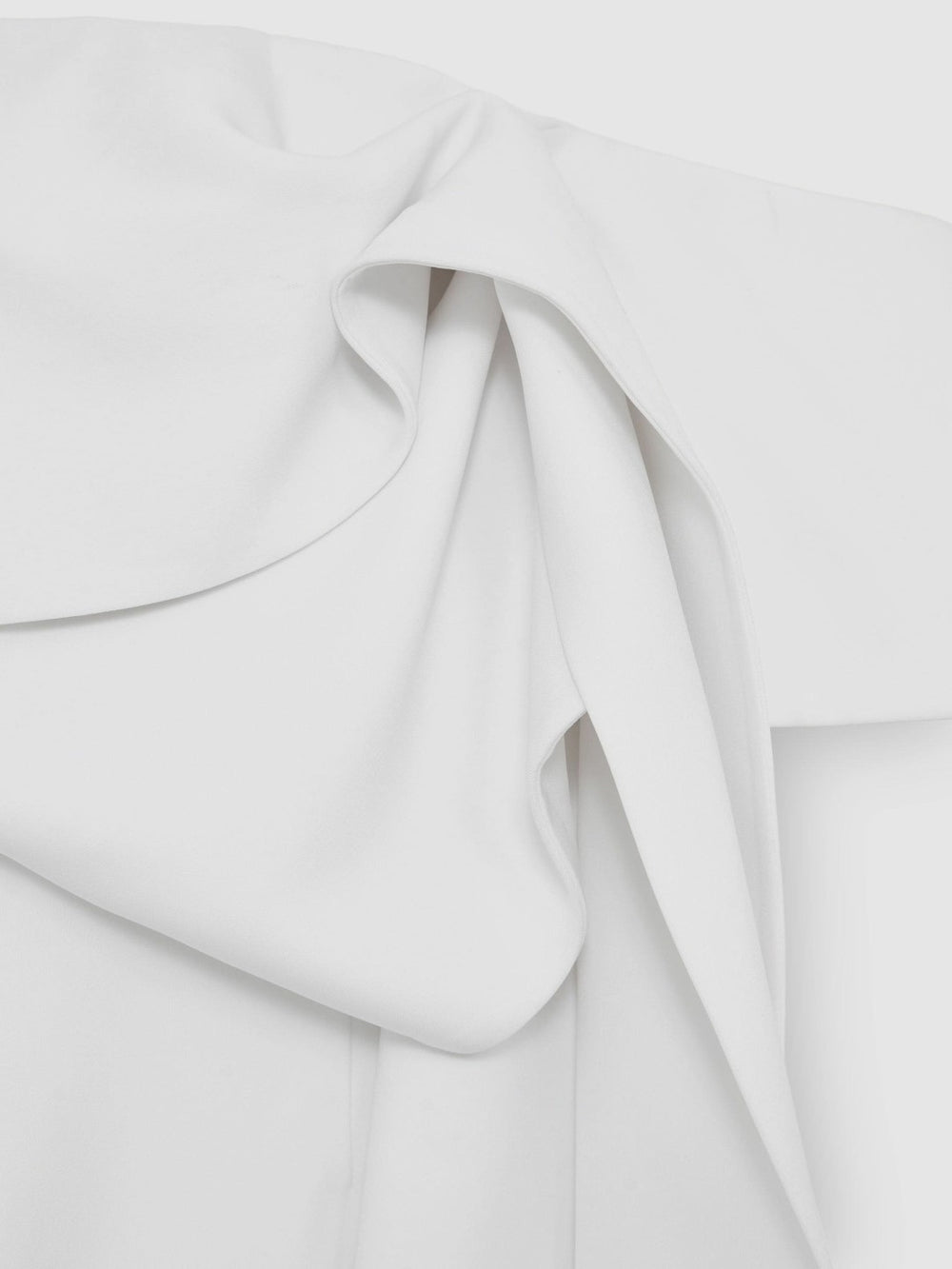 Women Sculptural Off-Shoulder Mini Dress in Ivory