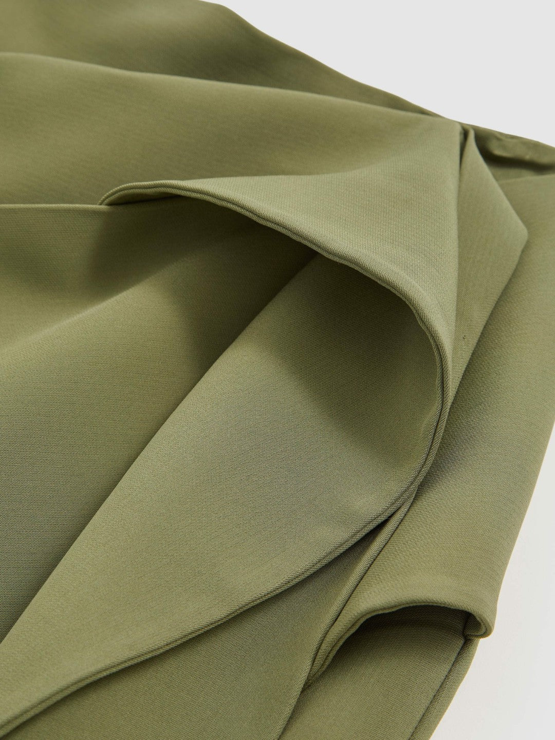 Women Sculptural Mini Skirt in Green