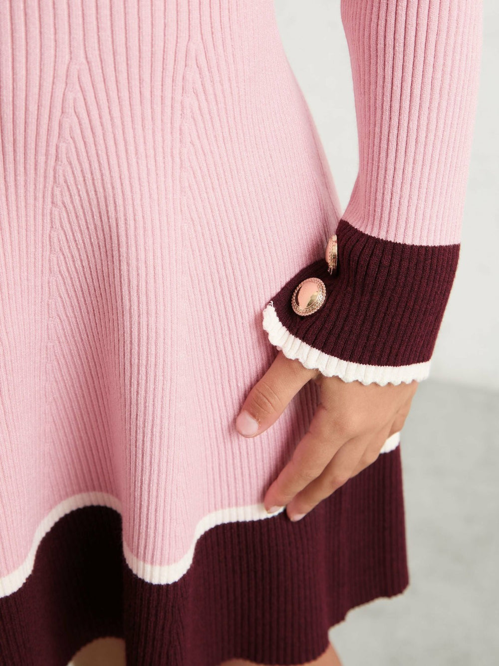Children & Baby 13-14 yrs Scallop-Trim Rib-Knit Dress in Pink