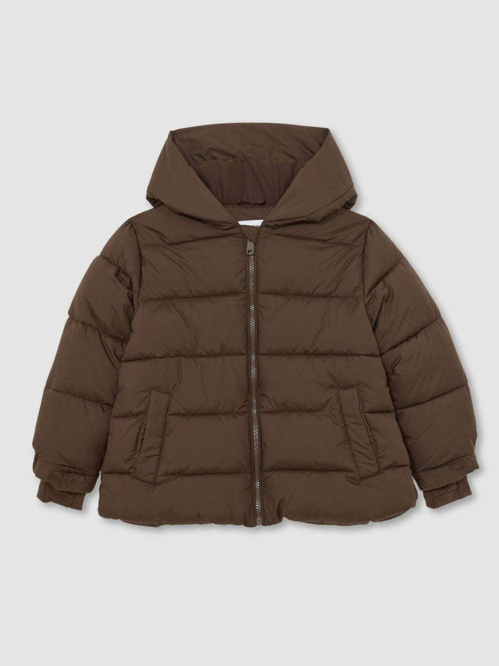 Children & Baby 9-13 yrs Short Hooded Puffer Coat in Chocolate