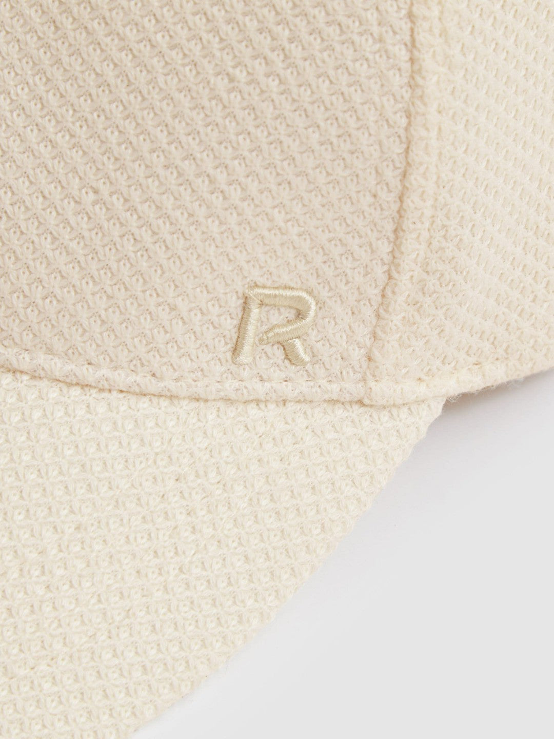 Women Waffle-Knit Baseball Cap in Neutral
