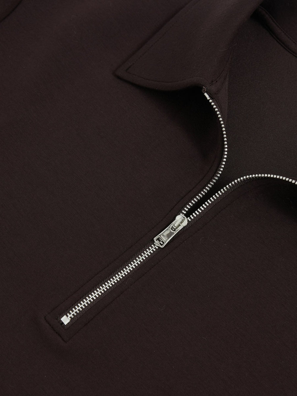 Women Short-Sleeve Half-Zip Sweatshirt in Plum Purple