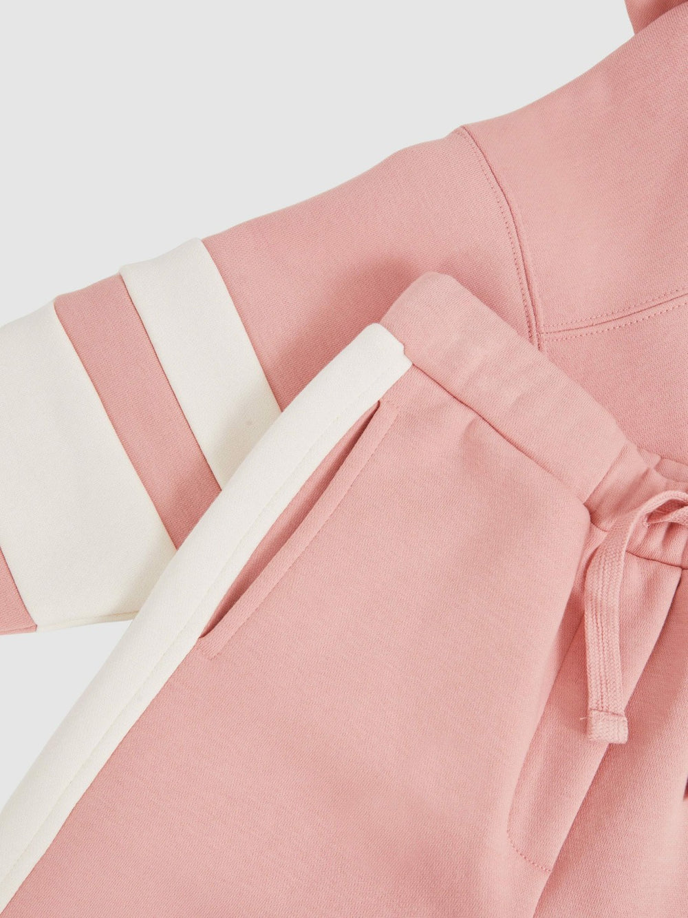 Children & Baby Cotton-Blend Joggers and Hoodie Set in Rose