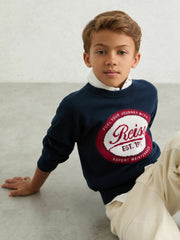 Children & Baby 9-13 yrs Cotton Motor Cars Logo Jumper in Navy