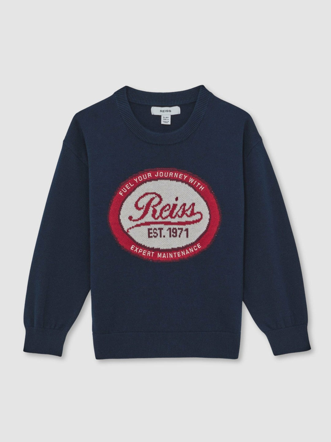 Children & Baby 9-13 yrs Cotton Motor Cars Logo Jumper in Navy