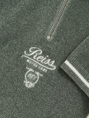 Children & Baby 3-9 yrs Chenille Tipped Motor Cars Polo Shirt in Dark Sage Green/White