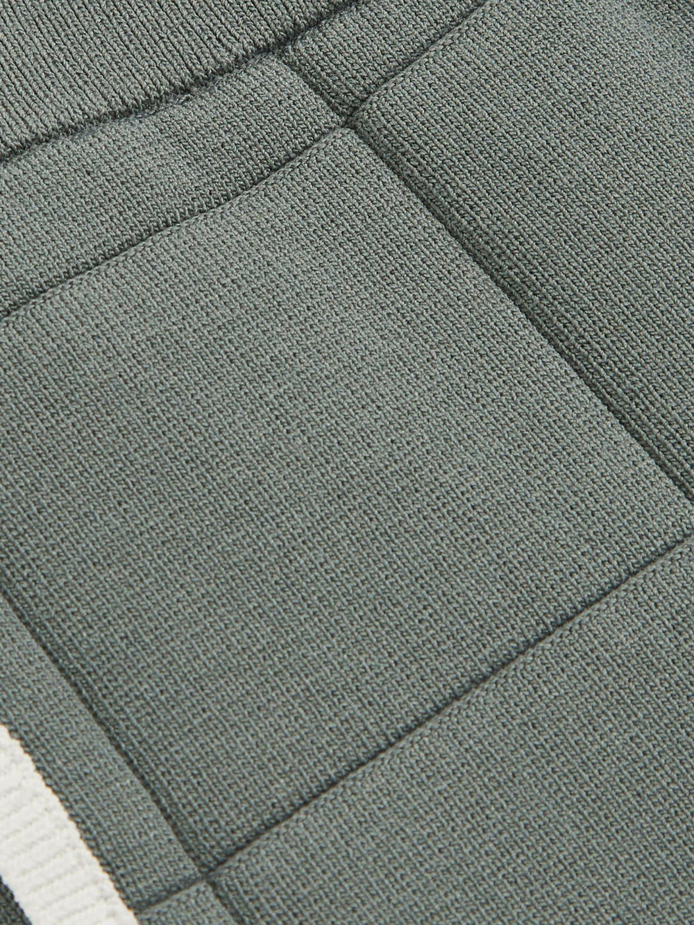 Children & Baby Tipped Knit Stitch-Detail Shorts in Dark Sage Green