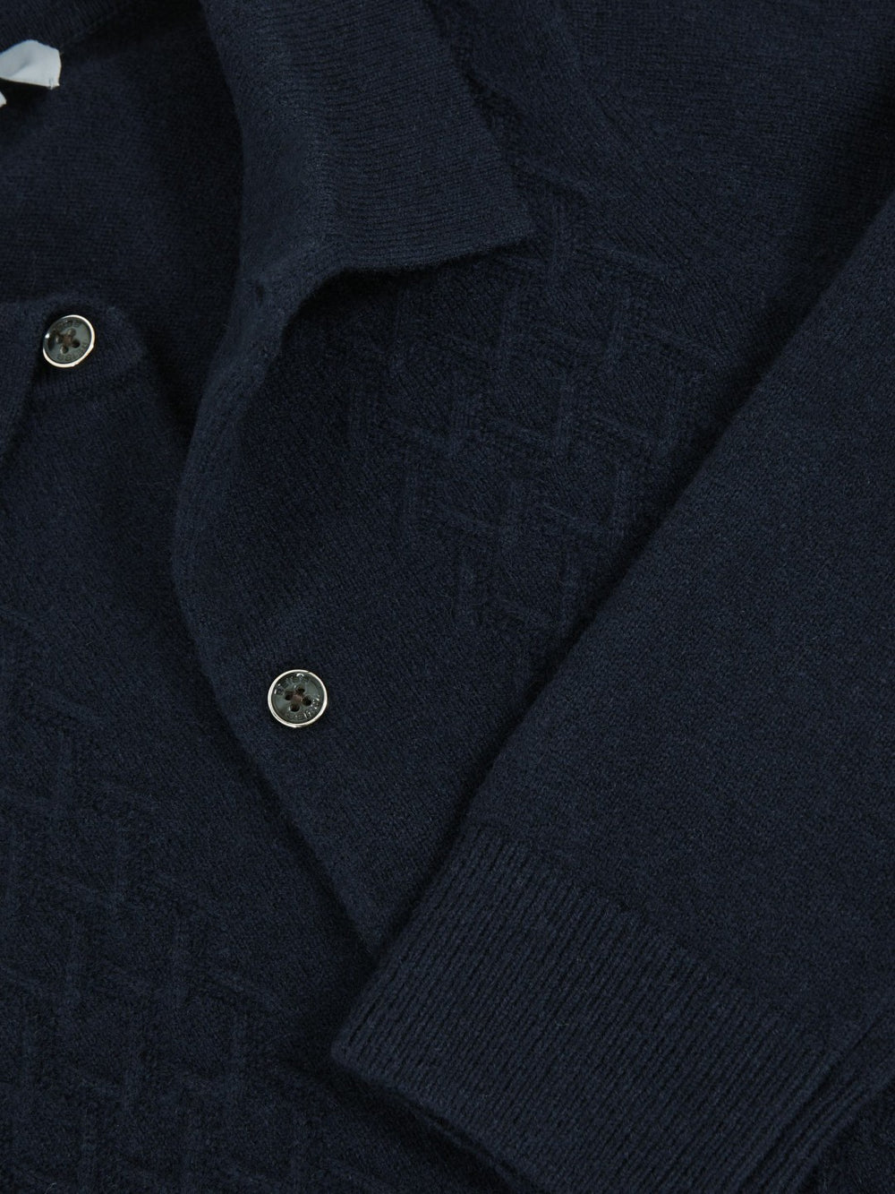 Children & Baby 9-13 yrs Wool V-Stitch Button-Through Cardigan in Navy Blue