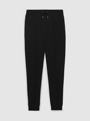 Men Interlock Drawstring Joggers in Black
