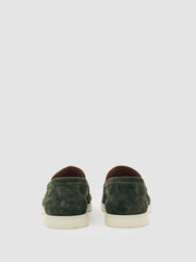 Men Suede Slip-On Loafers in Forest Green