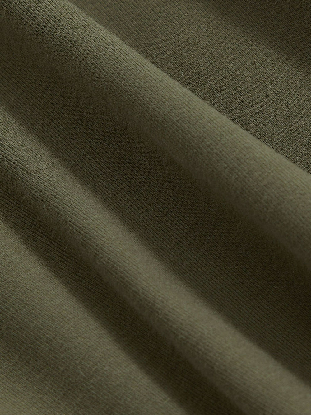 Women Stretch Cotton V-Neck T-Shirt in Khaki Green