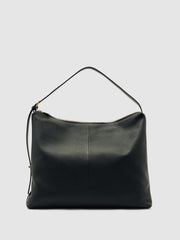 Women Grained Leather Tote Bag in Black
