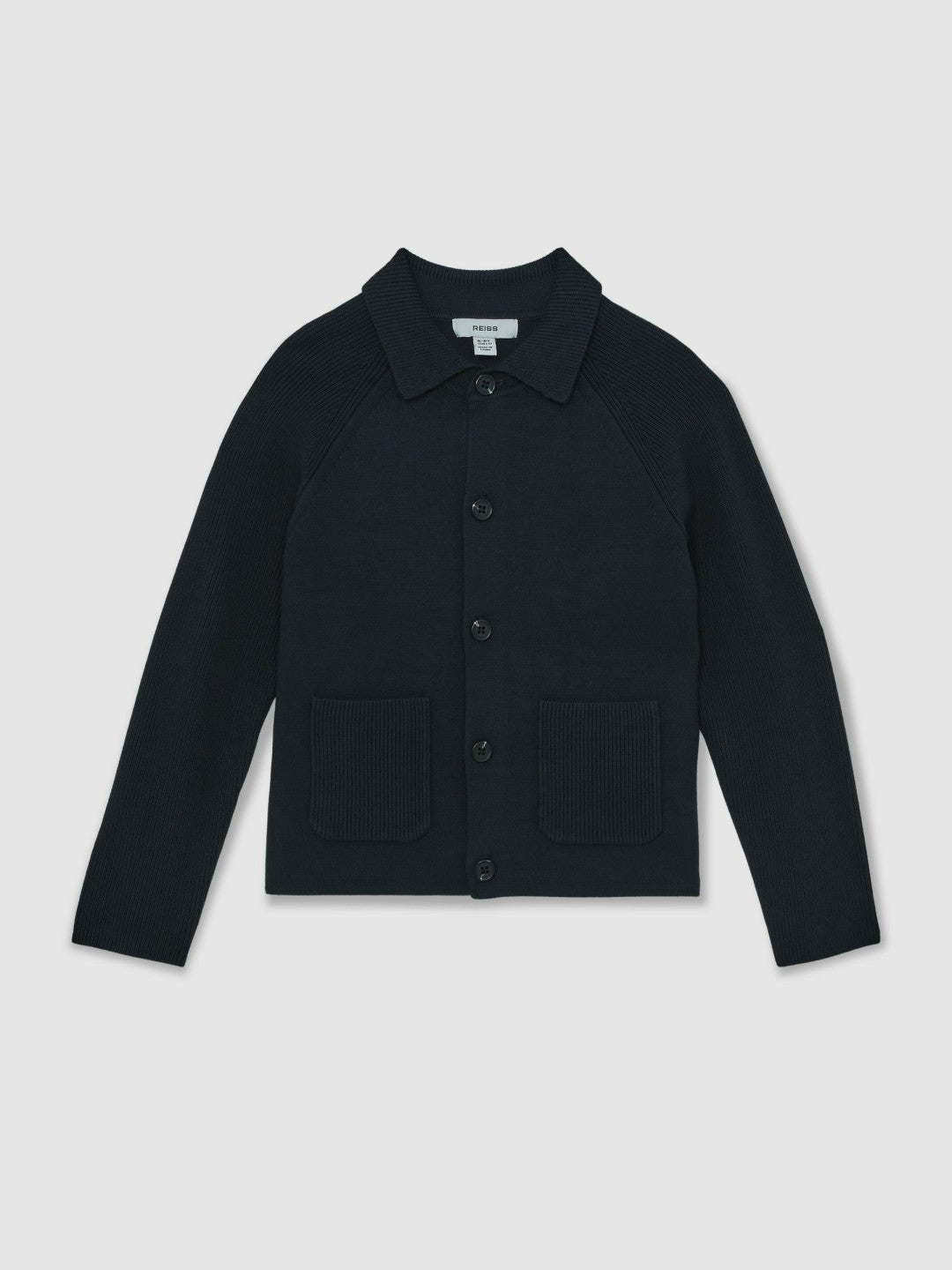 Children & Baby 13-14 yrs Button-Through Knitted Cardigan in Navy