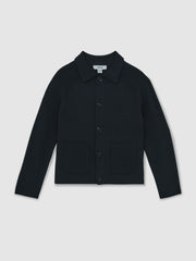 Children & Baby 13-14 yrs Button-Through Knitted Cardigan in Navy