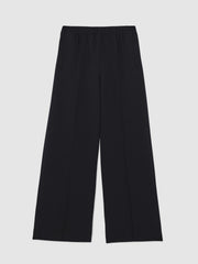 Women Wide Leg Elasticated Waist Trousers in Navy