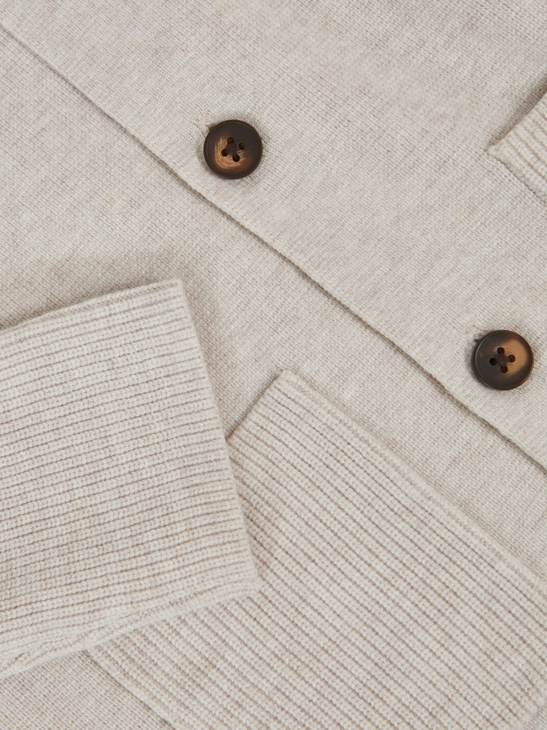 Children & Baby 9-13 yrs Button-Through Knitted Cardigan in Oatmeal Melange
