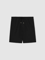 Men Textured Drawstring Shorts in Black