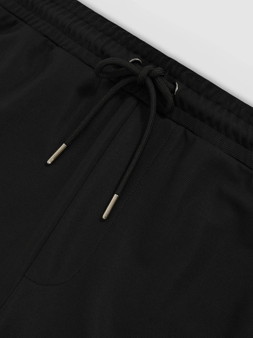 Men Textured Drawstring Shorts in Black