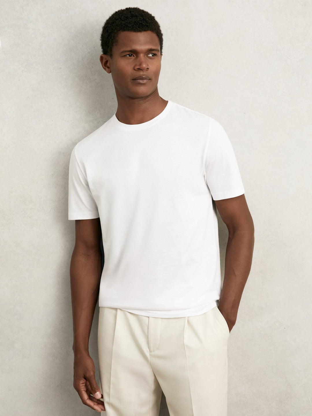 Men T-Shirts 3 Pack in White/Navy/Dark Sage Green