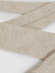 Men Wool-Silk Textured Tie in Oatmeal