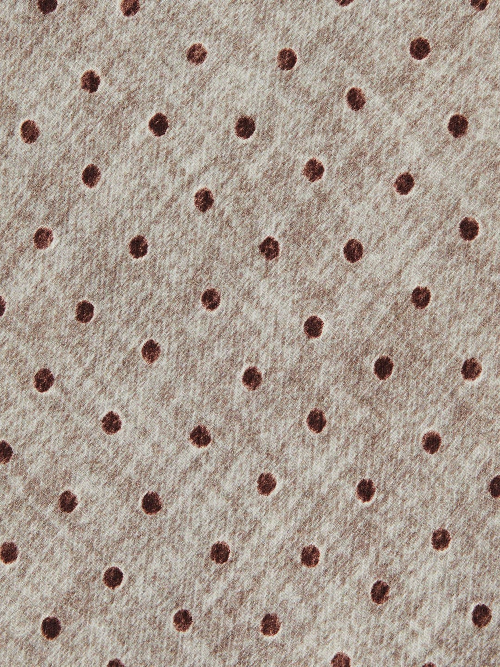 Men Wool-Cotton Polka-Dot Tie in Grey Melange