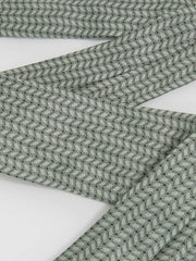 Men Silk Geometric-Chain Print Tie in Sage