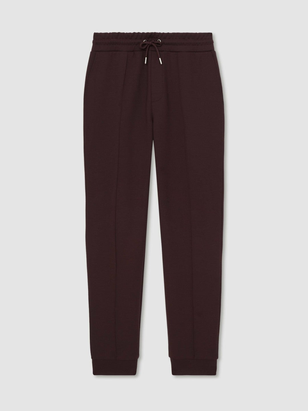 Men Interlock Drawstring Joggers in Cherry Red