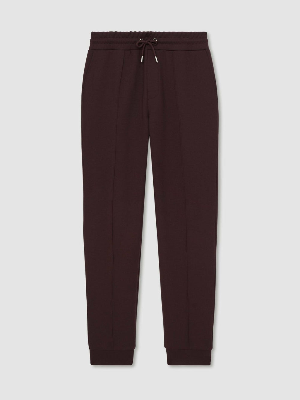Men Interlock Drawstring Joggers in Cherry Red
