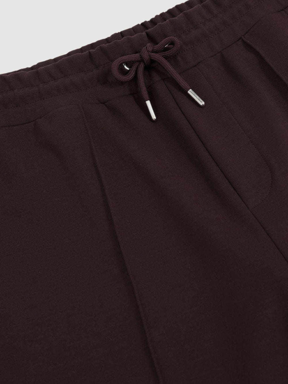 Men Interlock Drawstring Joggers in Cherry Red