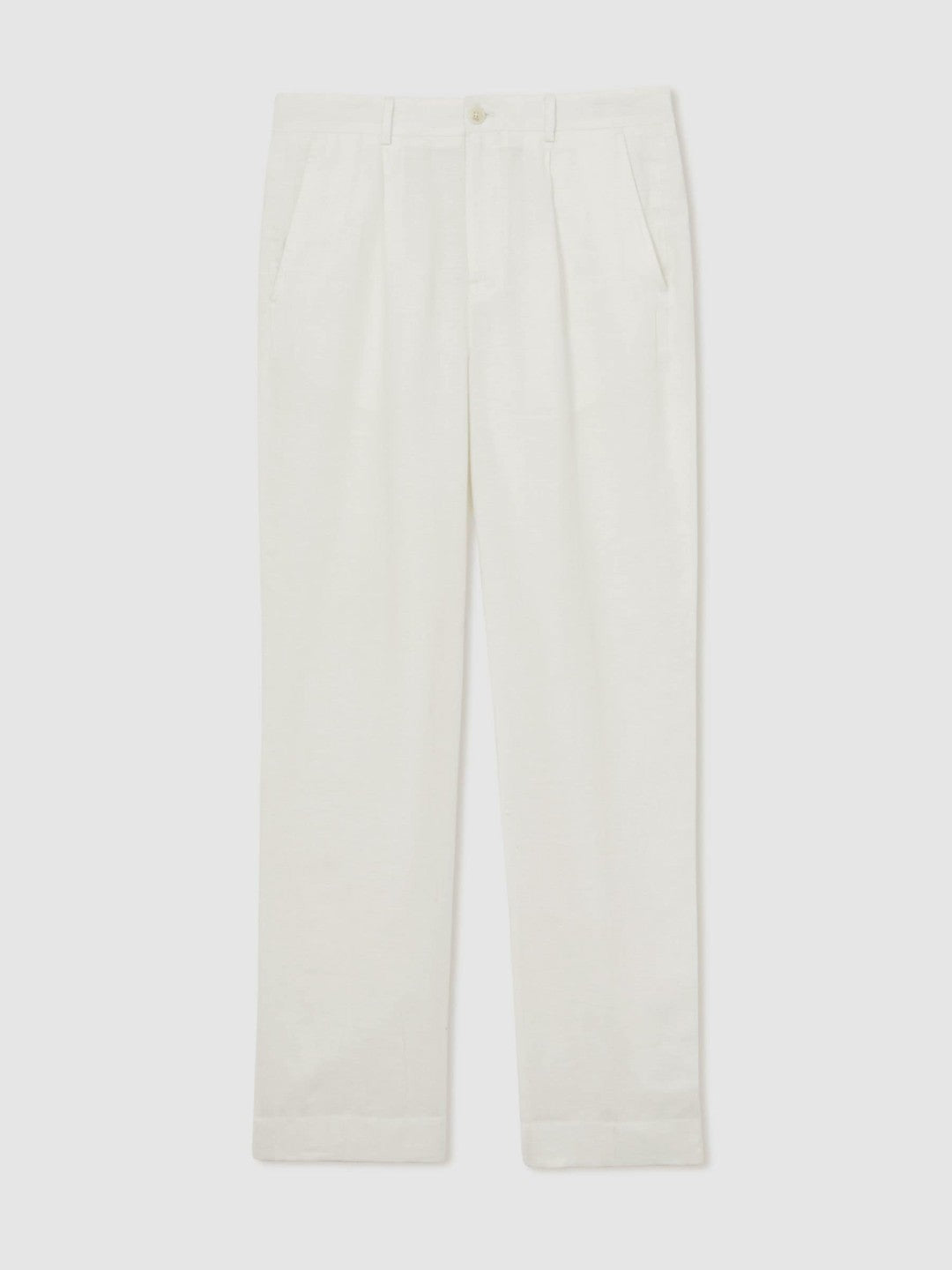 Men | Ché Linen Wide-Leg Trousers in White