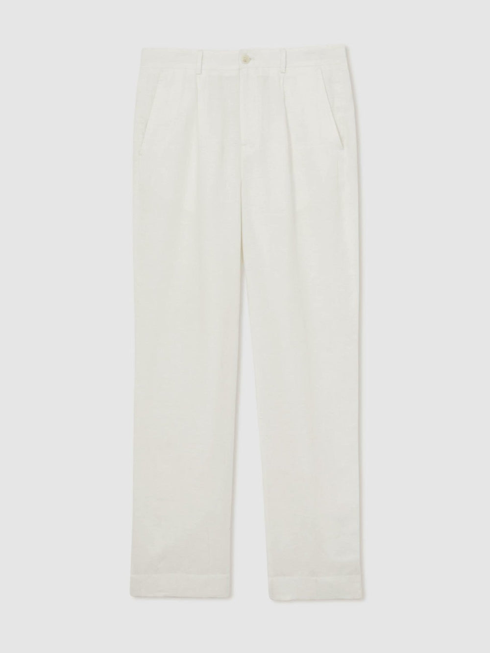 Men | Ché Linen Wide-Leg Trousers in White