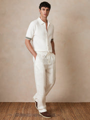 Men | Ché Linen Wide-Leg Trousers in White