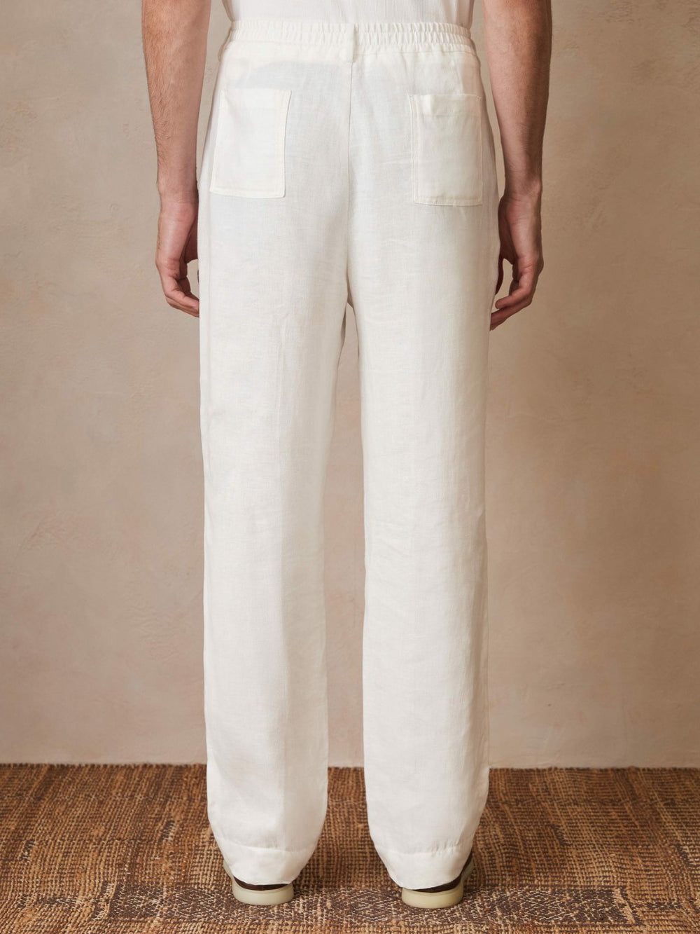 Men | Ché Linen Wide-Leg Trousers in White