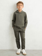 Children & Baby 3-9 yrs Interlock Jersey Hoodie in Dark Sage