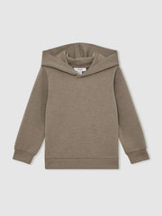 Children & Baby Interlock-Jersey Hoodie in Taupe Brown