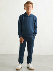 Children & Baby Interlock Jersey Hoodie in Ocean Blue