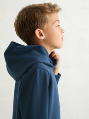 Children & Baby Interlock Jersey Hoodie in Ocean Blue